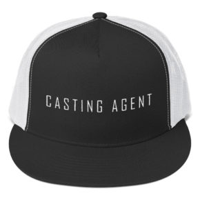 Fun hat with casting agent logo