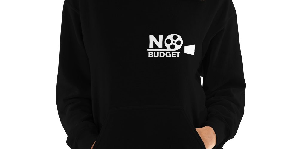 Black Hoodie with No Budget Logo